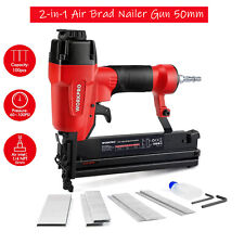 WORKPRO 2-in-1 Nail Air Brad Nailer Gun 50mm,with 400pcs Nails and 300pcs Staple