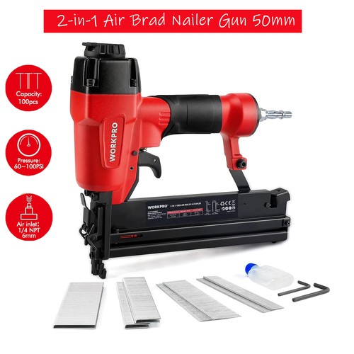 Workpro nail air brad - 2-in-1,