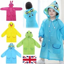 Hooded Jacket Rain Coat Nursery Children Raincoat Kids Poncho Cute