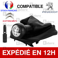 Gear lever knob leather bellows and adapter compatible Peugeot Citroen