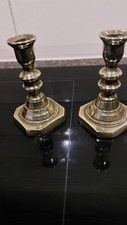 Pretty Pair of 3" Brass Candlesticks