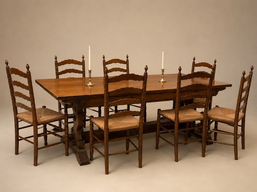 Antique oak refectory - antique,