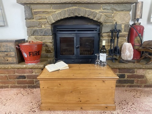 Old antique pine chest - old,