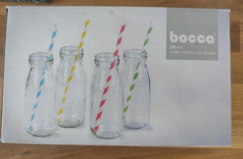 Set glass milk bottles - glass,