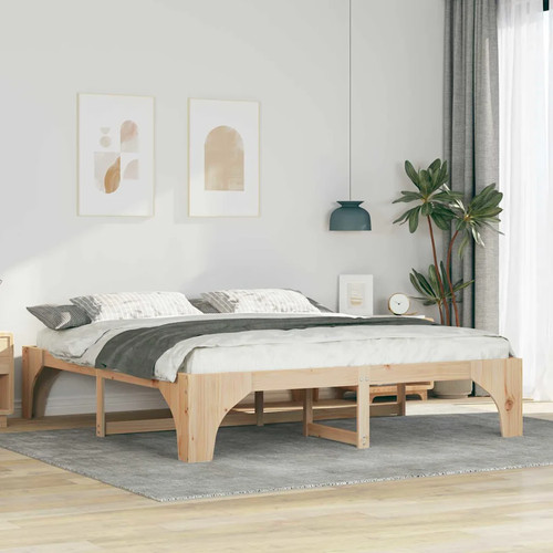 Walplus sturdy bed frame brown - sturdy,