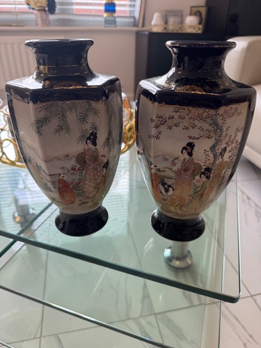 Pair meiji era satsuma - of, ware