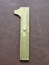 Vintage Rabone Chesterman Brass Caliper Gauge No1466    Metric 100mm Imperial 4"