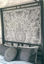 Grey Fatima Hand Tapestry