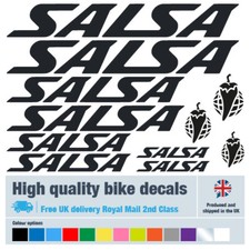 Salsa new bike decals labels with free bike protection (26 pack) - 20 colours
