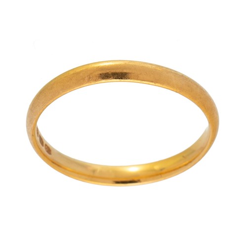 Vintage 22ct gold - band, ring