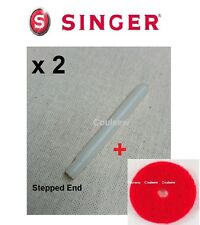 X2 SEWING MACHINE PLASTIC PUSH IN SPOOL COTTON PINS +FELTS FITS SINGER 237 239 +