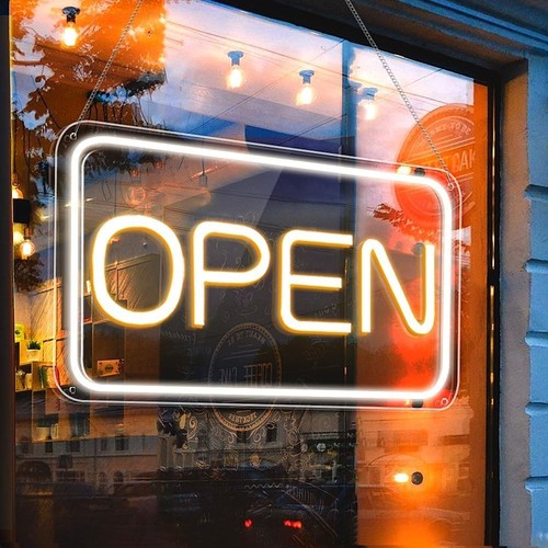 Led neon open sign - neon, 9"