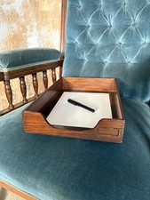 Vintage Wooden Paper Tray/Desk Tidy/Office Drawer Antique