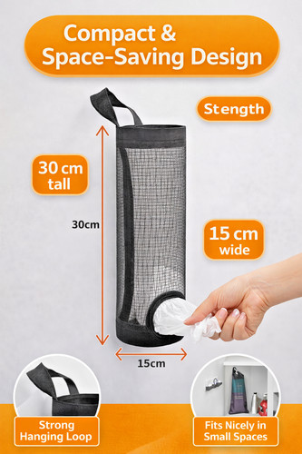 Wall mount plastic bag holder - wall,