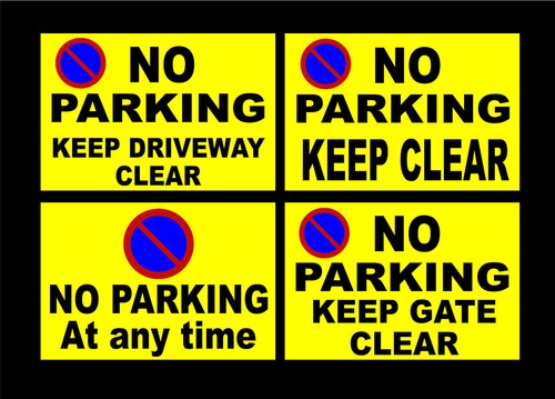 Parking signs gate - no, clear