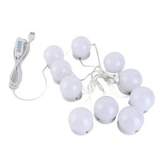 LED Makeup Mirror Lights Dimmable Bulb Warm/Cold Tones Dressing Mirror Decorative