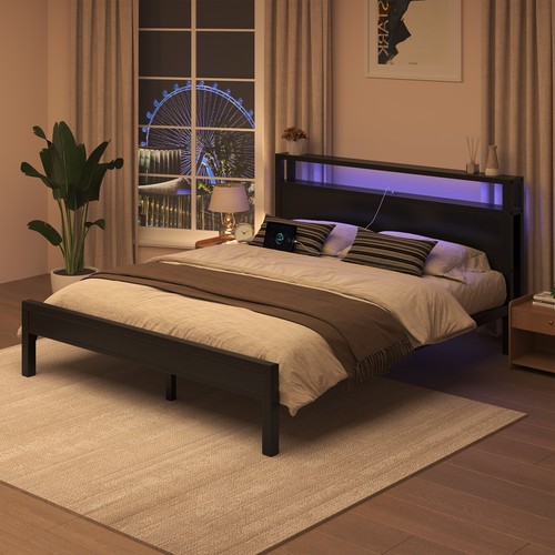 Led light bed frame - bed,