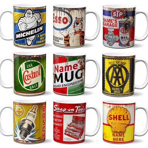 Oil can mug garage tools - oil,