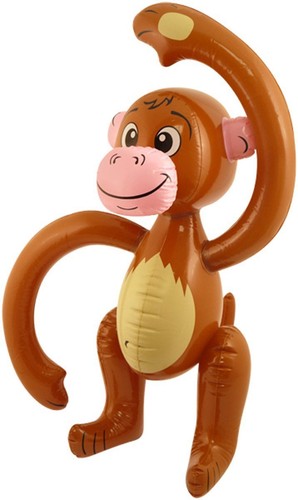 Inflatable monkey 58cm blow - inflatable, 58cm,