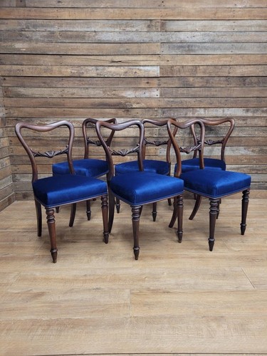 Six mahogany victorian - mahogany,