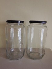 2 x 900ml Large Empty Glass