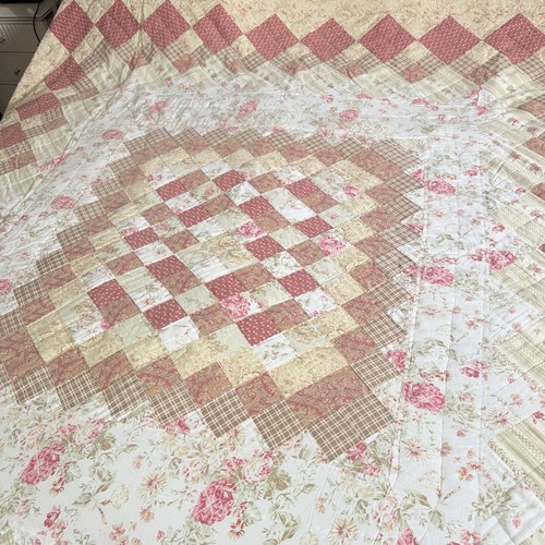 Vintage eiderdown quilt floral - quilt,
