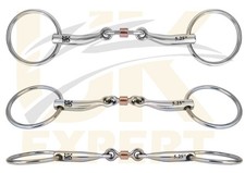 UK Expert Loose Ring Copper Roller Anatomic Snaffle Action Bits Polish 4.5"-6.0"