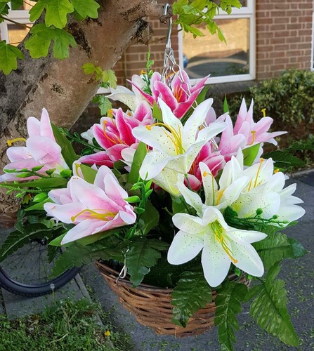 Artificial hanging basket - hanging,