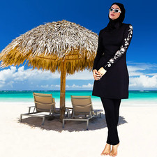 BURKINI Women Beach Pool Muslim Full Cover Costumes Modest Swimwear Burkini New