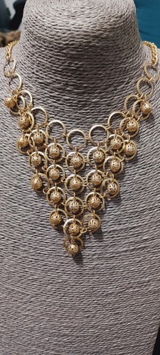 Vintage fringe bib necklace - vintage,