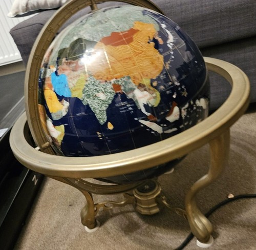 Vintage gemstone world globe - globe, /