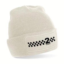 2 Tone Beanie Hat / Wooly Hat Two Tone Ska Punk Rock Rocksteady The Specials