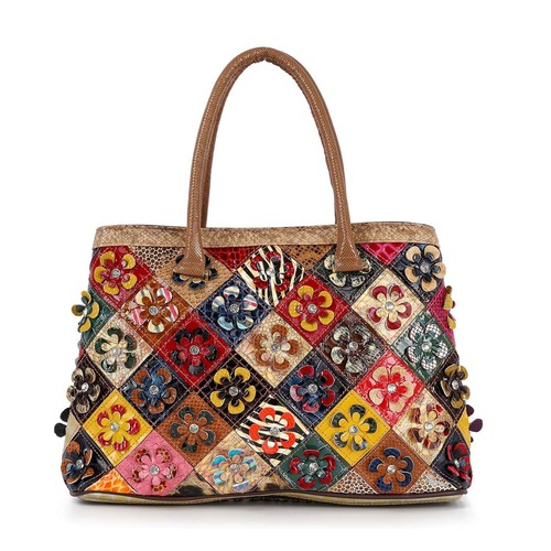 Genuine leather floral - genuine, 3d