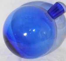 Beautiful Vintage Cobalt Blue Glass Large Bauble Ball 7" in Diameter