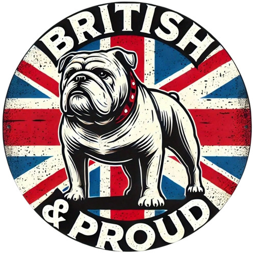 British bulldog plaque proud - bulldog,