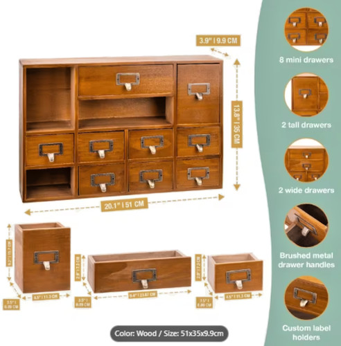 Wooden apothecary cabinet - wooden,