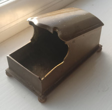 ANTIQUE VICTORIAN Brass MATCH HOLDER Novelty Baby Cradle Late 19th C - VGC 