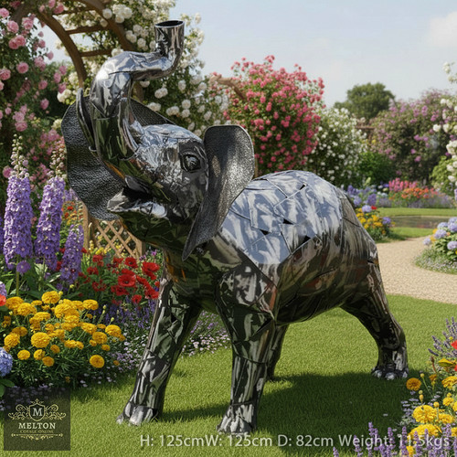 Metal elephant large patchwork - metal,