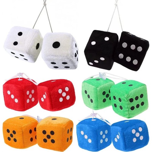 2pcs soft fuzzy dice - 2pcs,