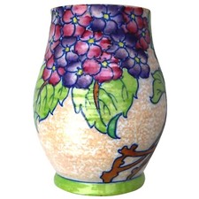 A good Art Deco art pottery Charlotte Rhead Crown Ducal floral Vase C.1930's