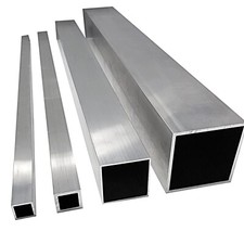 Aluminium Square Tube Box Section Various Lengths And Sizes 1.6mm 3.2mm Thick