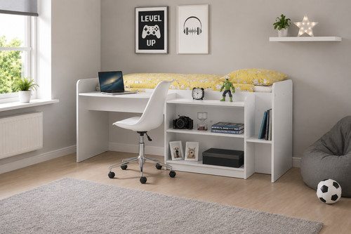 White 3ft single - 3ft, desk