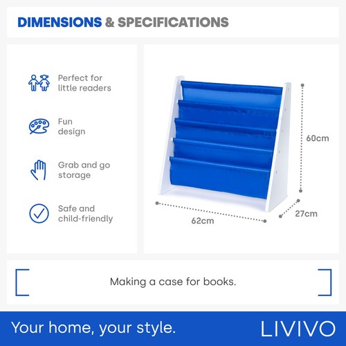 Livivo kids sling bookcase - kids,