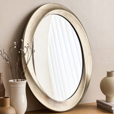 Classic Oval Baroque Gold Frame Wall Mirror Aesthetic Accent Mirror Bedroom Hall