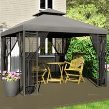 Metal Gazebo With Side Nets -
