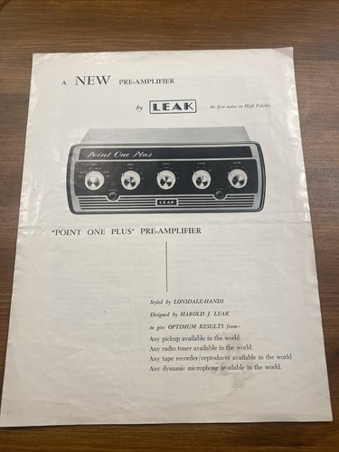 Leak pre amplifier - amplifier, one