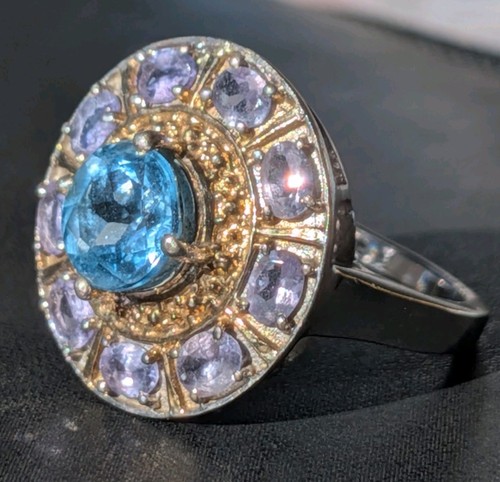 Sterling silver blue topaz - sterling,