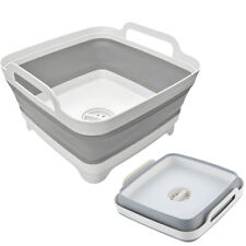 Foldable Multipurpose Basin Collapsible Washing Up Bowl Camping Sink Travel UK