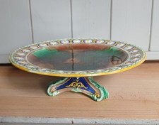  Wedgwood Majolica Pottery Compote/Stand with Daisy Border 1800s Antique 