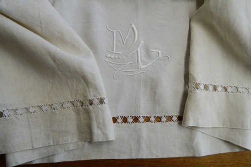 Vintage french linen - vintage, sheet,